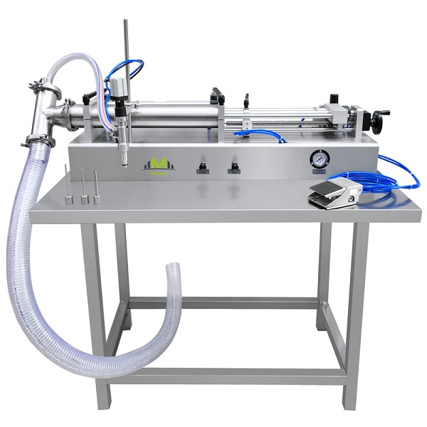 Máquina de llenado de líquido y意大利面neumática semiautomática水平mzh f